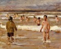children bathing in the sea 1899 Max Liebermann German Impressionism